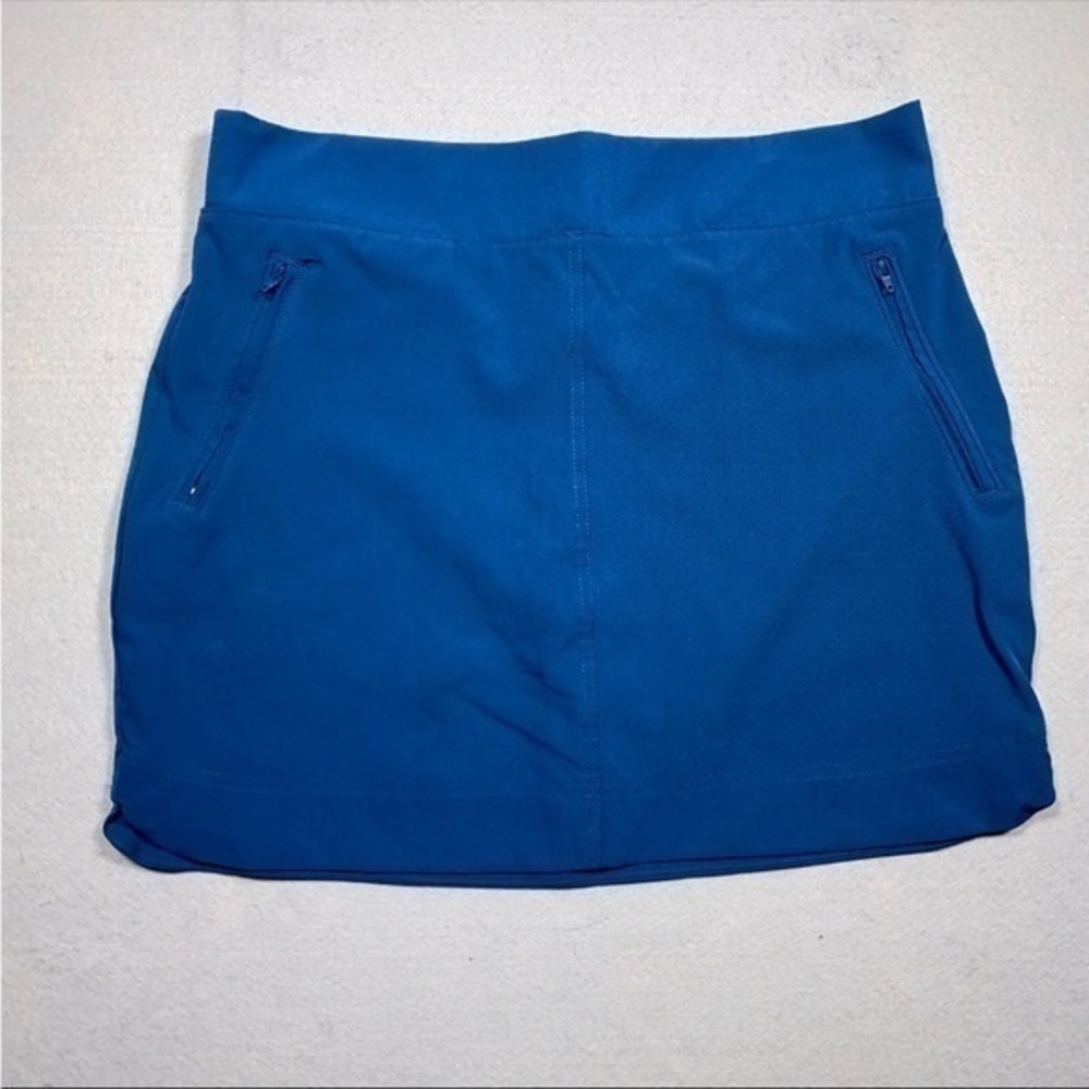 Orvis Women's Solid Blue Pull On Skort Inner Short Size XL style #1400361